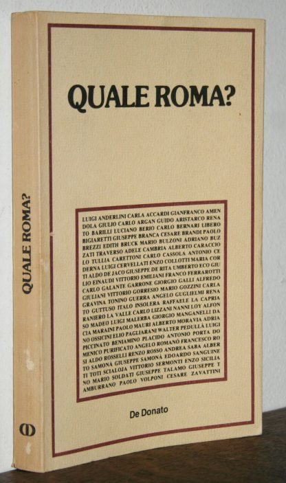 AA.VV. Quale Roma? De Donato 1981 Quaderni dell'Astrolabio 1