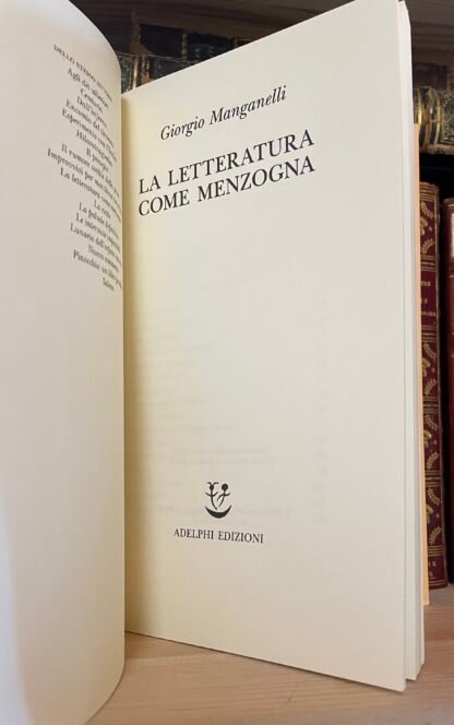 Giorgio Manganelli La letteratura come menzogna Adelphi Saggi 2004 - immagine 7