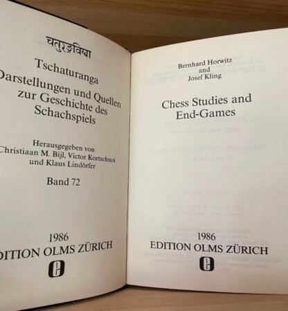 Bernhard Horowitz Josef Kling Chess studies and end-games Ed. Olms 1986 - immagine 7