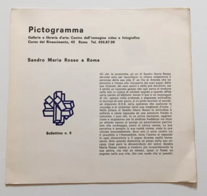 Sandro Maria Rosso Sambonet Pictogramma 1973 pieghevole e Bollettino n.6 - immagine 4