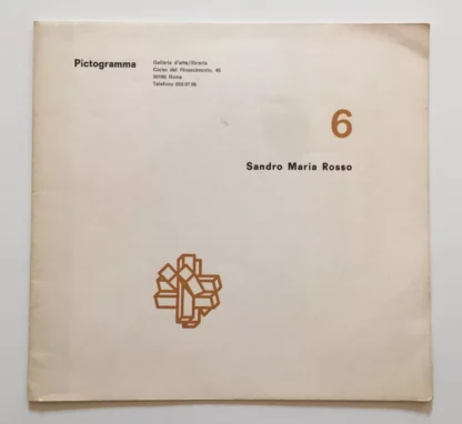 Sandro Maria Rosso Sambonet Pictogramma 1973 pieghevole e Bollettino n.6