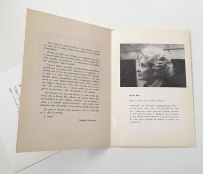 Grazia Bert Altieri pieghevole invito libreria galleria Croce Roma novembre 1979 - immagine 2