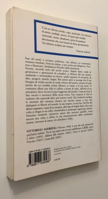 Vittorino Andreoli Fuga dal mondo Rizzoli BUR prima edizione 2009 - immagine 2