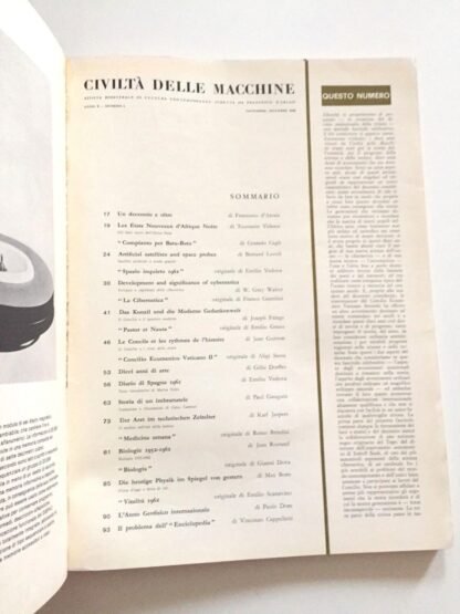 Civiltà delle macchine rivista bimestrale anno X n.6 novembre-dicembre 1962 - immagine 2