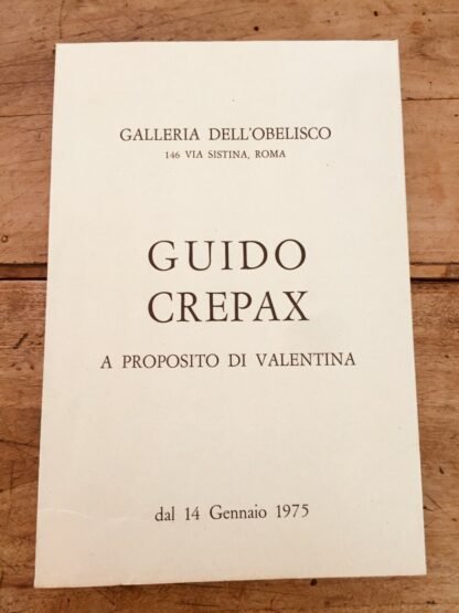 Guido Crepax a proposito di Valentina Galleria Obelisco Roma 14 gennaio 1975