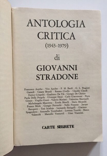 Carte Segrete anno XIII n.44 apr-giu 1979 Antologia critica di Giovanni Stradone - immagine 4