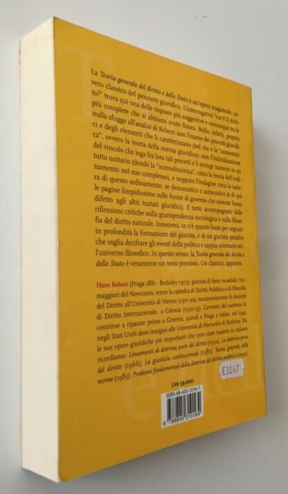 H. Kelsen Teoria generale del diritto e dello Stato Gallo Pecora Etas 2000 - immagine 2