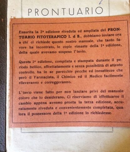 Prontuario Fitoterapico I.d.B. prima edizione - immagine 2