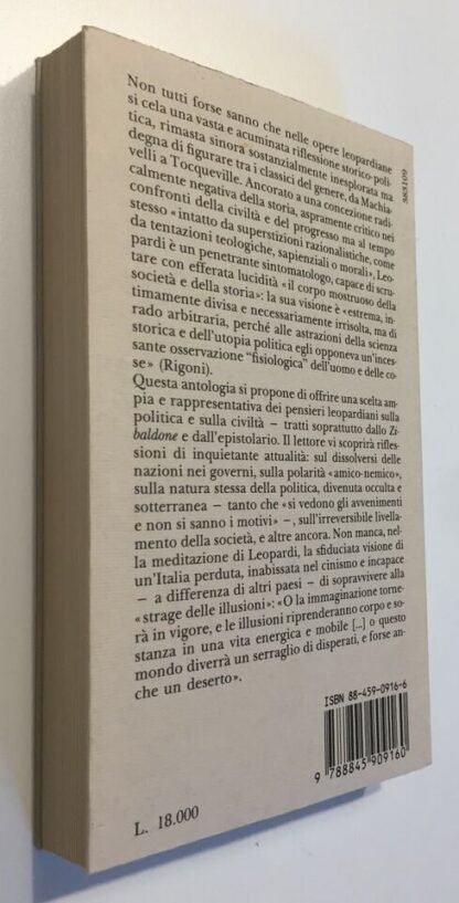 Leopardi La strage delle illusioni Piccola Biblioteca Adelphi 291 1992 - immagine 2