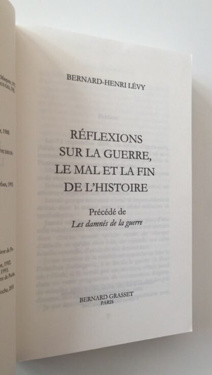 Bernard Henri Lévy Réflexions sur la guerre, le Mal et la fin de l'Histoire 2001 - immagine 5