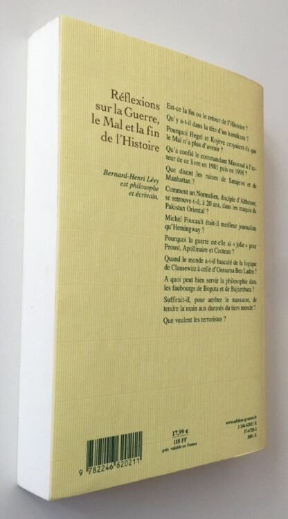 Bernard Henri Lévy Réflexions sur la guerre, le Mal et la fin de l'Histoire 2001 - immagine 4