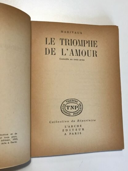 Marivaux Le triomphe de l'amour L'arche éditeur a Paris 1956 - immagine 3