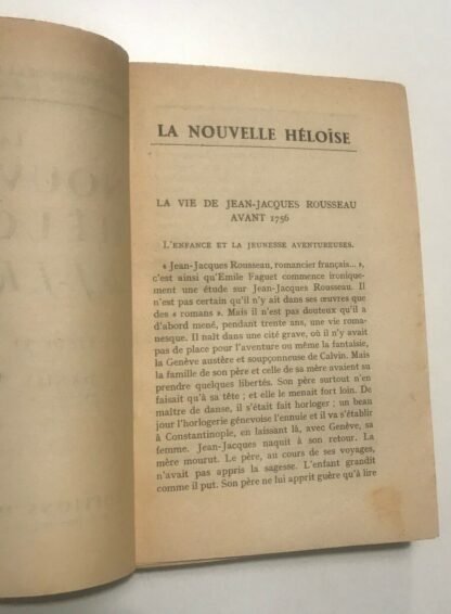 La Nouvelle Héloïse de J.J.Rousseau étude et analyse par Mornet Mellottée 1950 - immagine 4