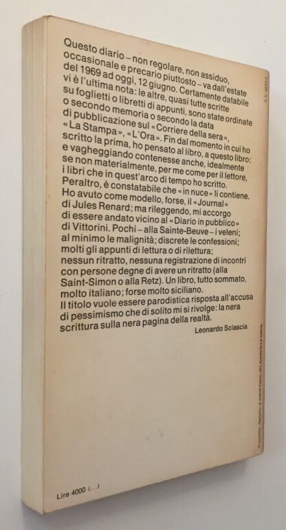 Leonardo Sciascia Nero su nero Einaudi 1979 gli Struzzi - immagine 2