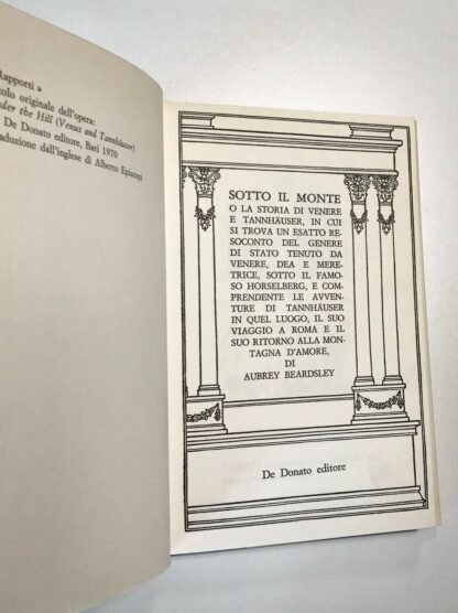 Beardsley Sotto il monte storia di Venere e Tannhäuser De Donato 1970 - immagine 5