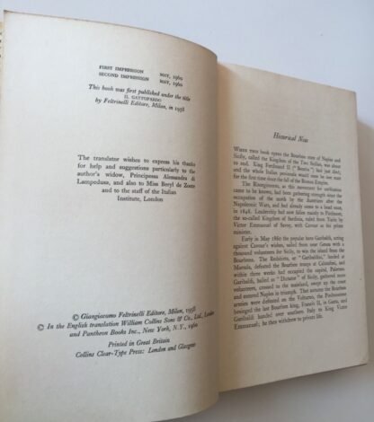 Giuseppe Di Lampedusa The Leopard (il gattopardo) Collins & Harvill Press 1960 DJ by Hans Tisdall - immagine 5