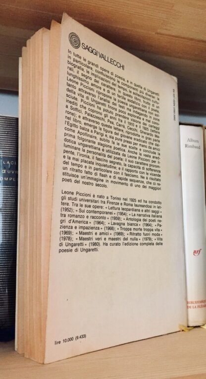 Leone Piccioni Ungarettiana lettura della poesia, aneddoti, epistolari inediti Vallecchi - immagine 2