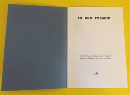 Ru Van Rossem Galleria Incontro d'Arte 1976 - immagine 2