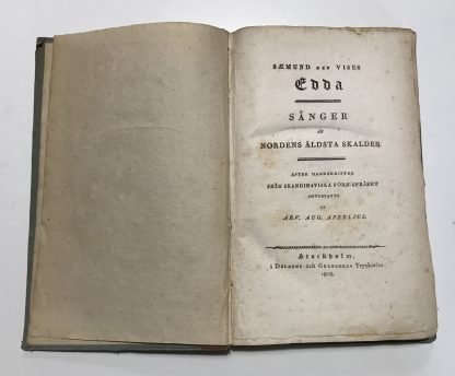 Sæmund den Vises Edda Sånger Afzelius Deleens och Granbergs Tryckerier 1818