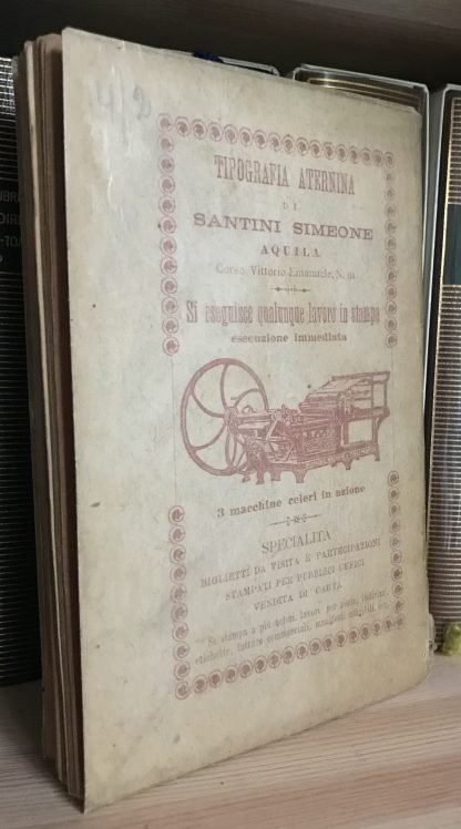 Matilde Oddo Bonafede Guida della città di Aquila Tipografia Aternina 1888 - immagine 2