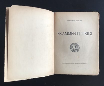 Clemente Rebora Frammenti lirici libreria della voce 1913 dedica autografa dell'A. - immagine 4