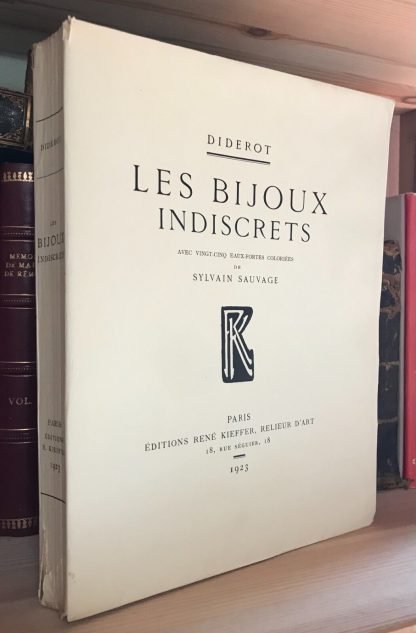 Diderot Les Bijoux indiscrets Editions René Kieffer Relieur d'Art 1923 Sylvain Sauvage