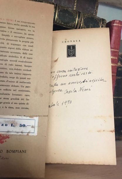 Cronaca poesie di Orsola Nemi Bompiani 1942-XX dedica autografa dell'A. - immagine 3