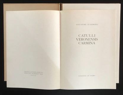 Catulli Veronensis Carmina Salvatore Quasimodo Edizioni di Uomo 1945 - immagine 5