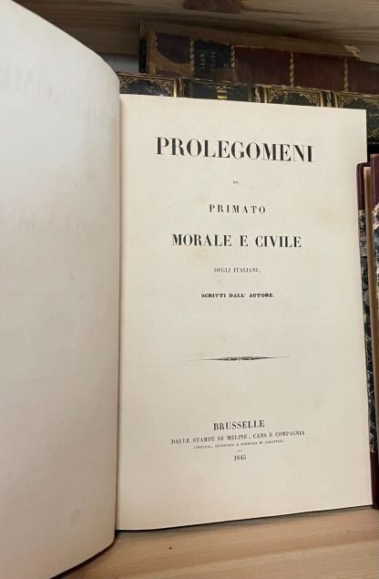 Gioberti Prolegomeni del primato morale e civile degli italiani 1845 - immagine 4