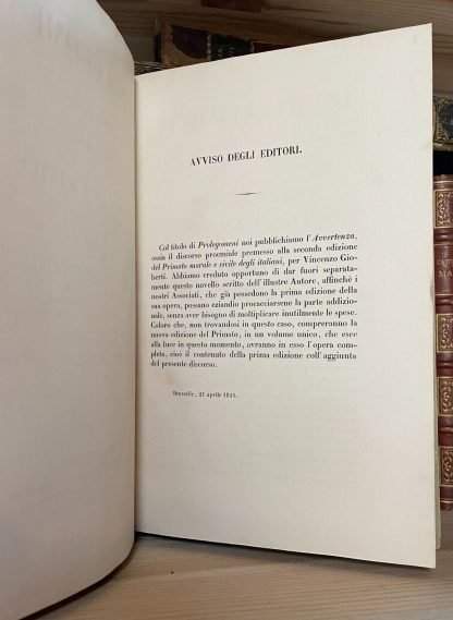 Gioberti Prolegomeni del primato morale e civile degli italiani 1845 - immagine 3