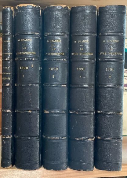 Uzanne Le Livre Moderne 5 volumes Quantin 1890-1892