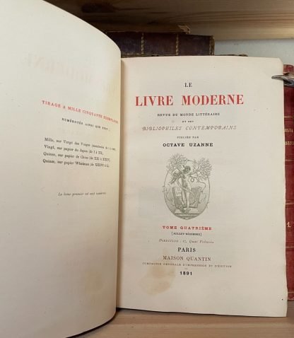 Uzanne Le Livre Moderne 5 volumes Quantin 1890-1892 - immagine 5