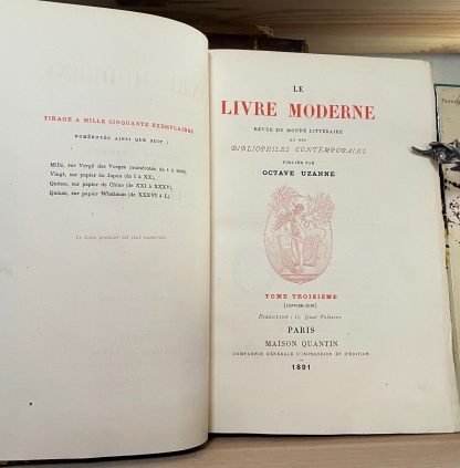 Uzanne Le Livre Moderne 5 volumes Quantin 1890-1892 - immagine 4