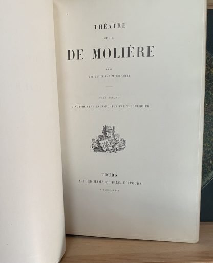 Théâtre choisi de Molière Alfred Mame et fils 1878-1879 Tome I Tome II - immagine 7