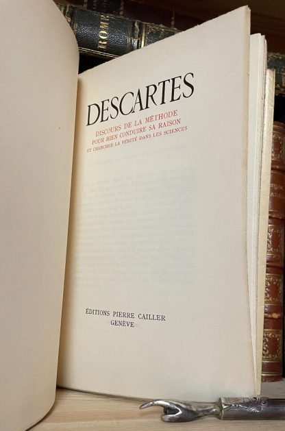 Descartes Discours de la Méthode Pierre Cailler 1947 - immagine 3