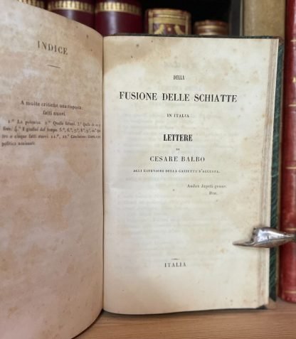 Cesare Balbo Speranze d'Italia Fusione delle schiatte Tip Elvetica Capolago 1844 - immagine 15