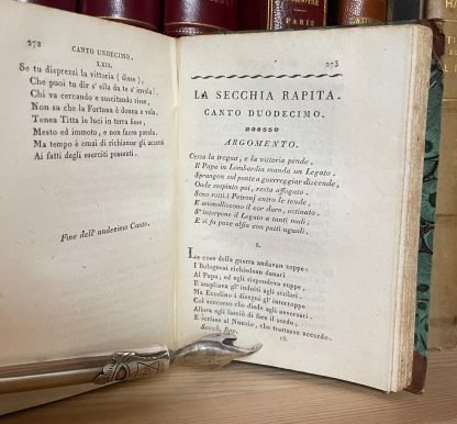 Alessandro Tassoni La secchia rapita poema eroicomico Vitarelli 1813 - immagine 6