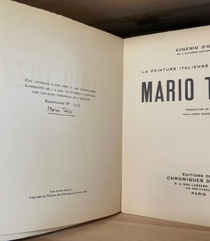 Mario Tozzi par Eugenio D'Ors Chroniques du Jour 1932 - immagine 5