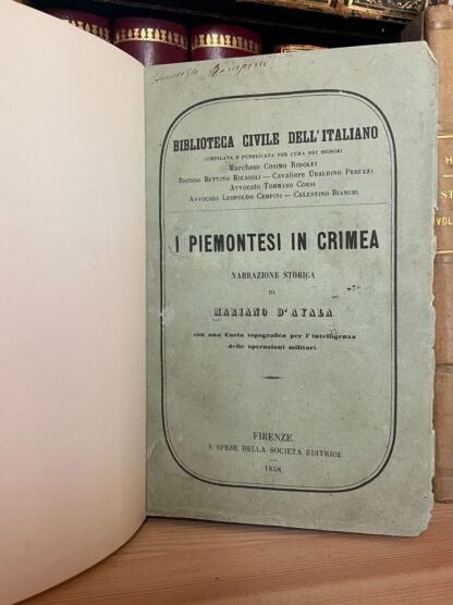 Mariano D'Ayala I Piemontesi in Crimea Narrazione storica Società Editrice 1858 - immagine 4