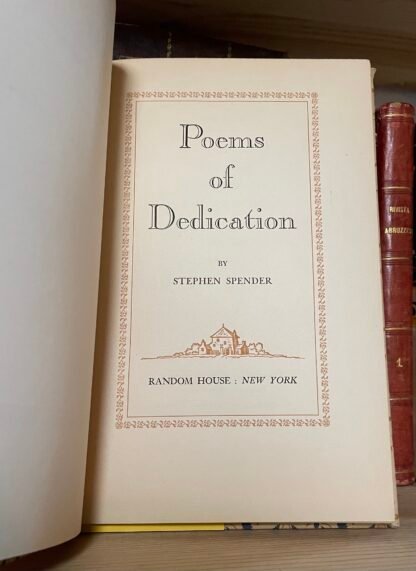 Stephen Spender Poems of Dedication Random House 1947 Autografato dall'Autore - immagine 4